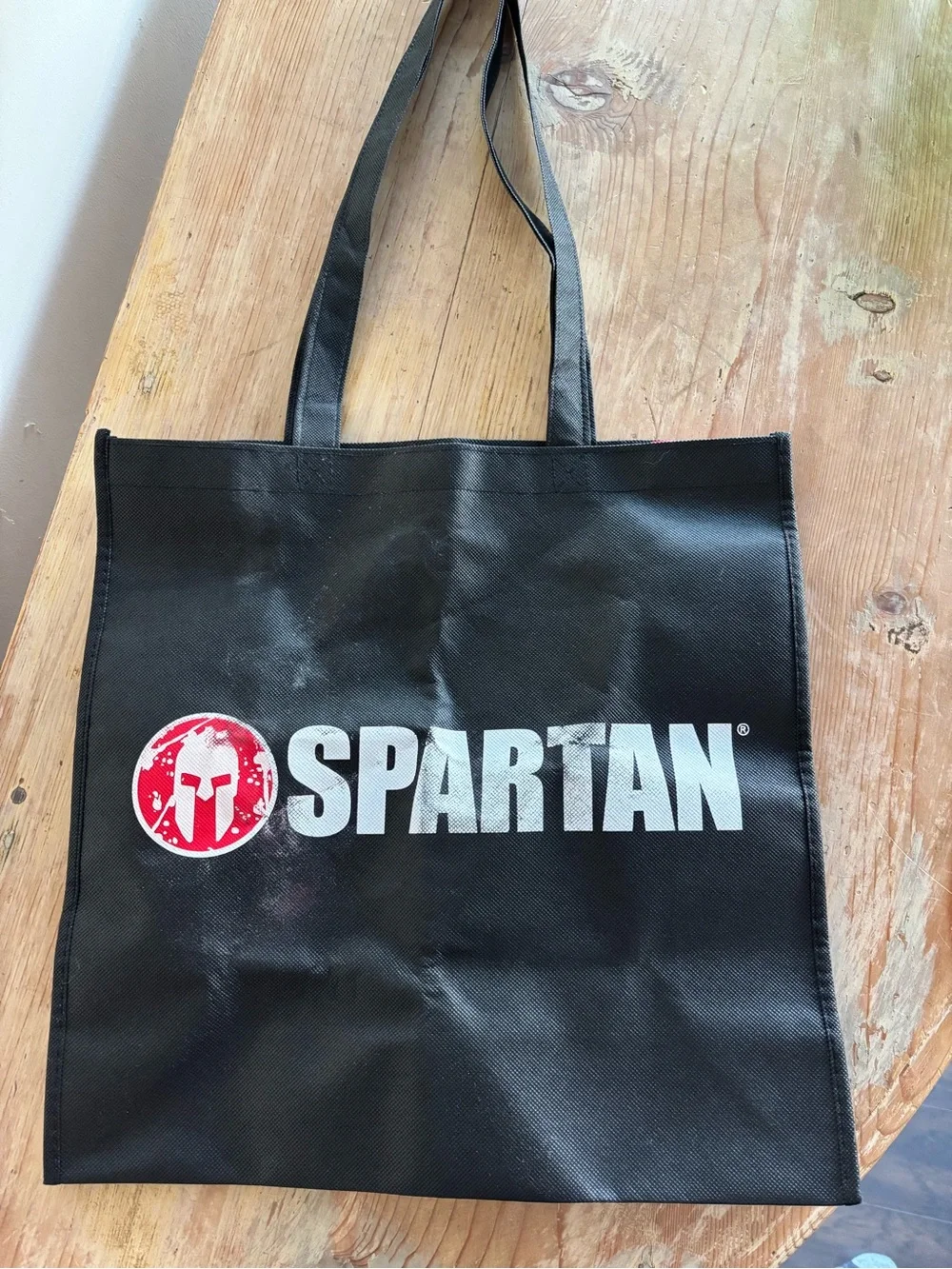 Spartan Black Tote Bag – Durable Men’s Carry Tote
